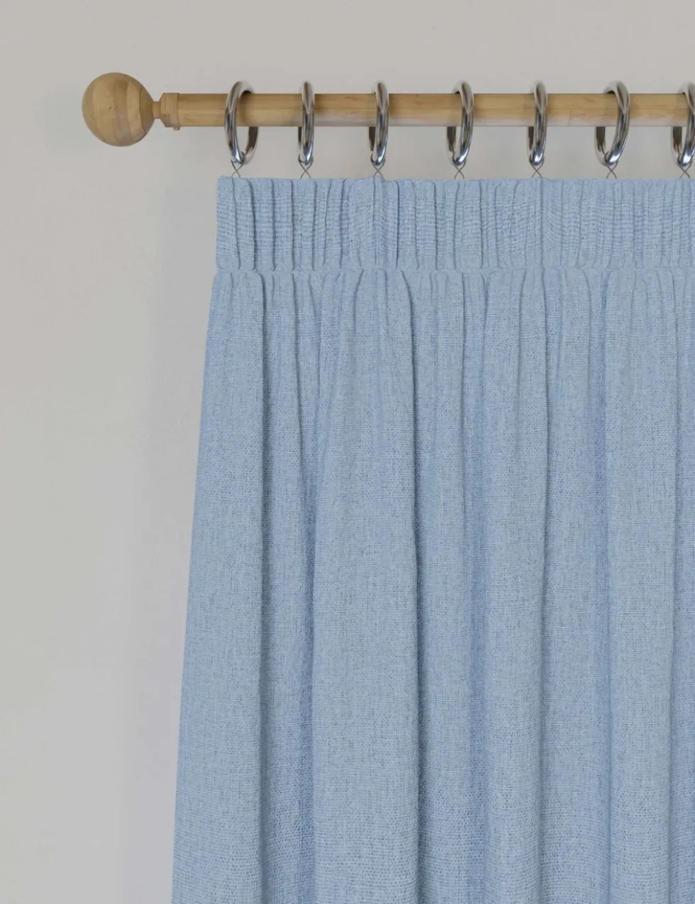 Brushed Pencil Pleat Blackout Thermal Curtains