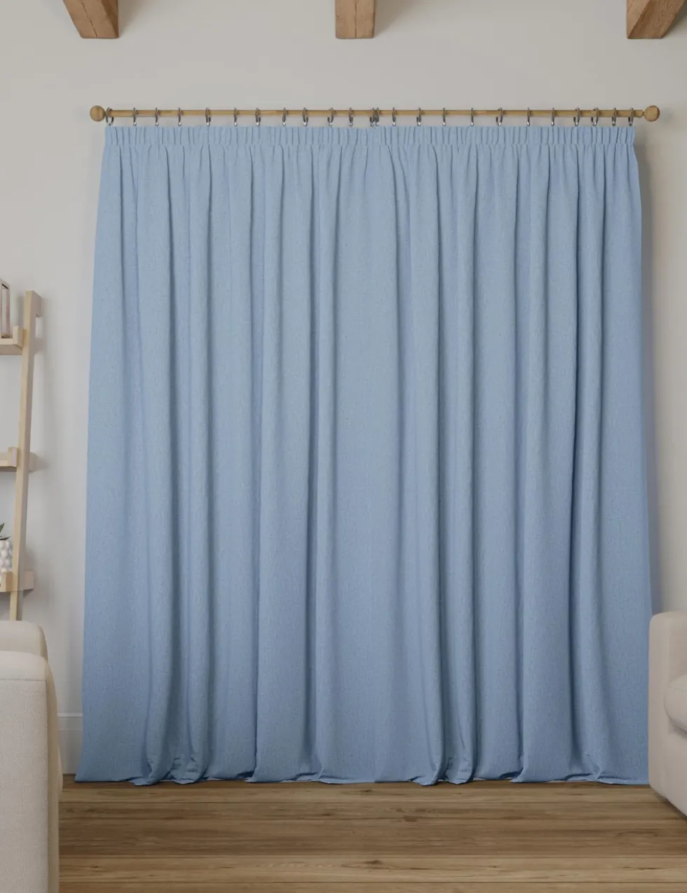 Brushed Pencil Pleat Blackout Thermal Curtains