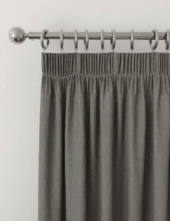 Brushed Pencil Pleat Blackout Ultra Thermal Curtains