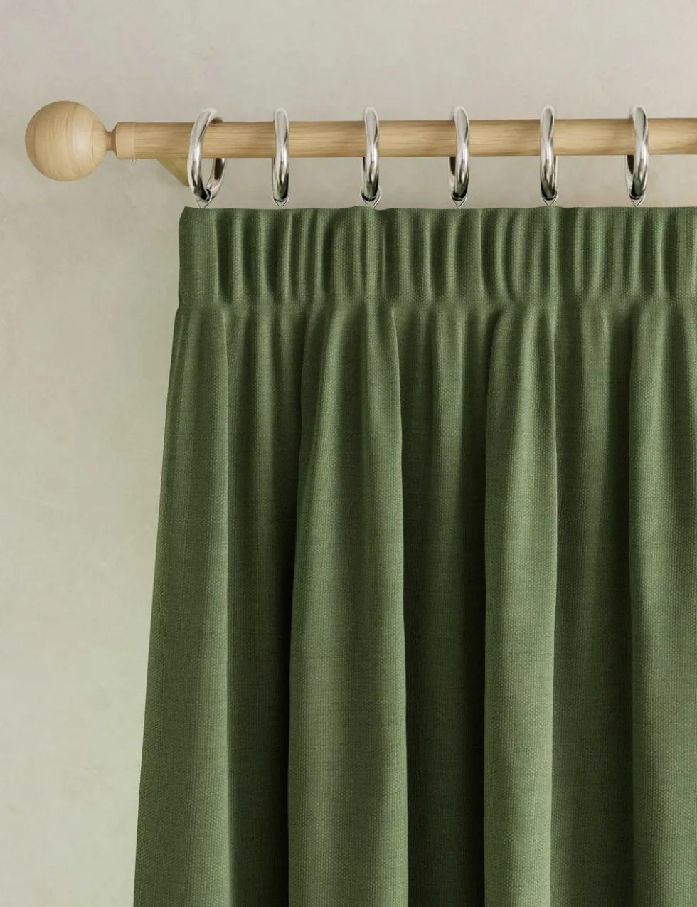 Brushed Pencil Pleat Blackout Thermal Curtains