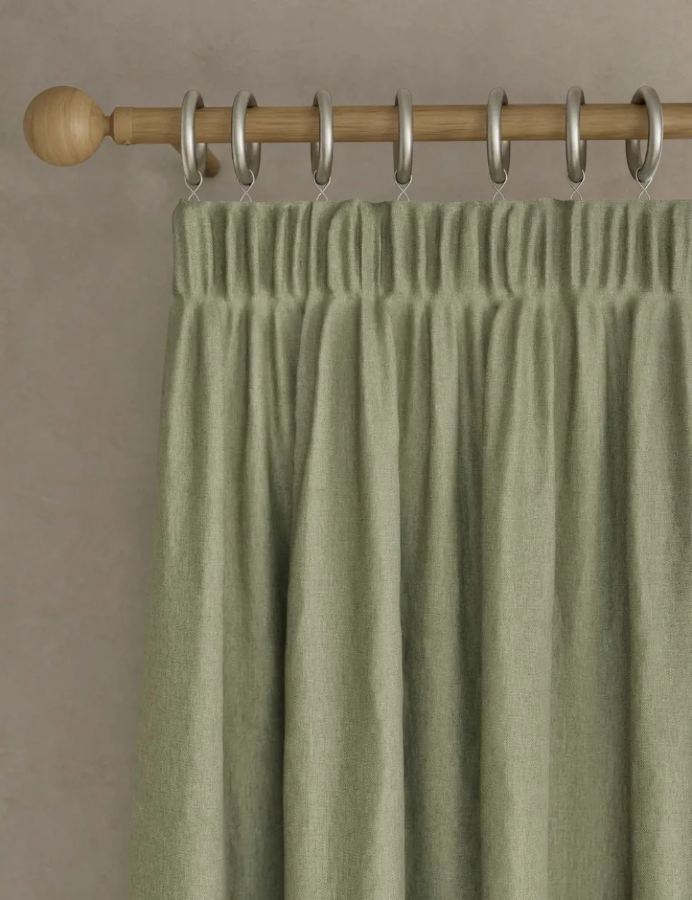 Brushed Pencil Pleat Blackout Ultra Thermal Curtains