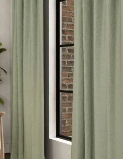 Brushed Pencil Pleat Blackout Ultra Thermal Curtains