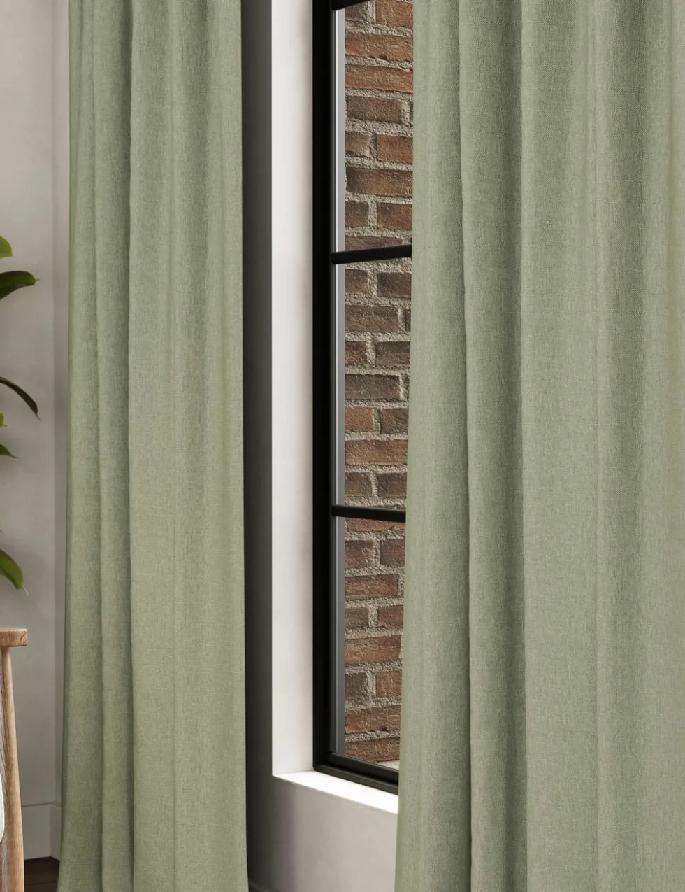 Brushed Pencil Pleat Blackout Ultra Thermal Curtains