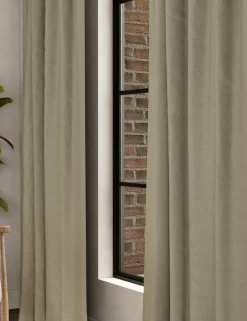 Brushed Pencil Pleat Blackout Ultra Thermal Curtains