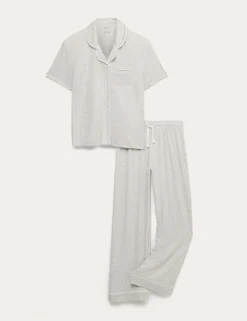 Brushed Pointelle Revere Pyjamas (1-16 Yrs)