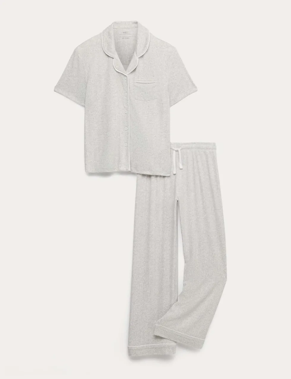Brushed Pointelle Revere Pyjamas (1-16 Yrs)