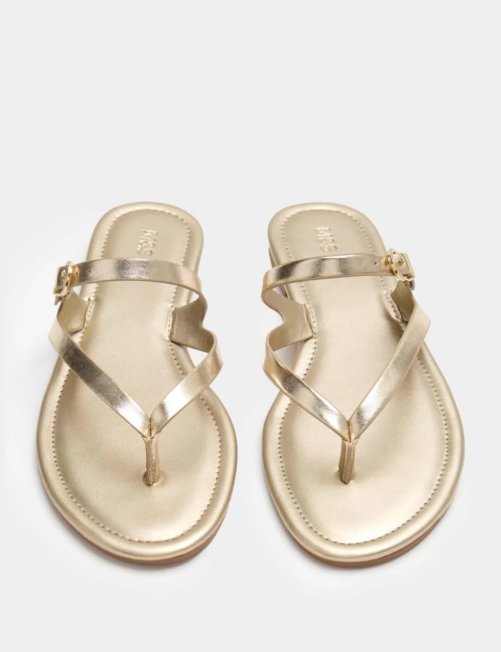 Buckle Flat Toe Loop Mule Sandals