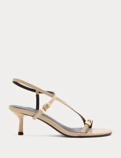 Buckle Strappy Kitten Heel Sandals