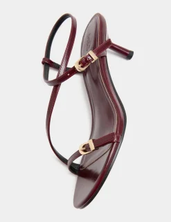 Buckle Strappy Kitten Heel Sandals