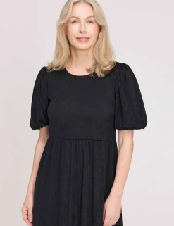 Burnout Jersey Midi Tiered Dress