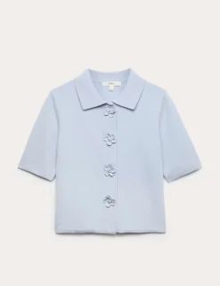 Button Detail Slim Fit Cardigan