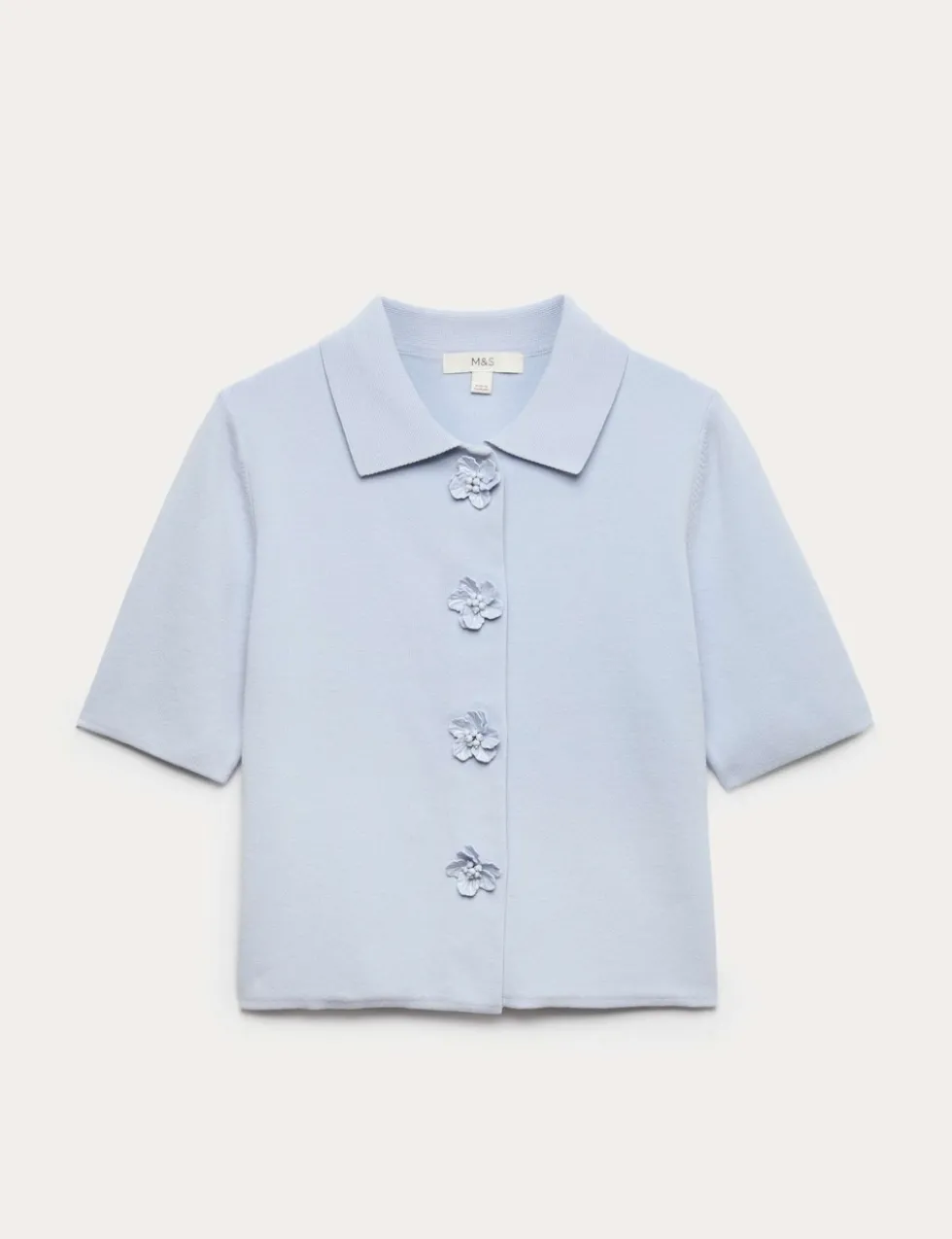 Button Detail Slim Fit Cardigan