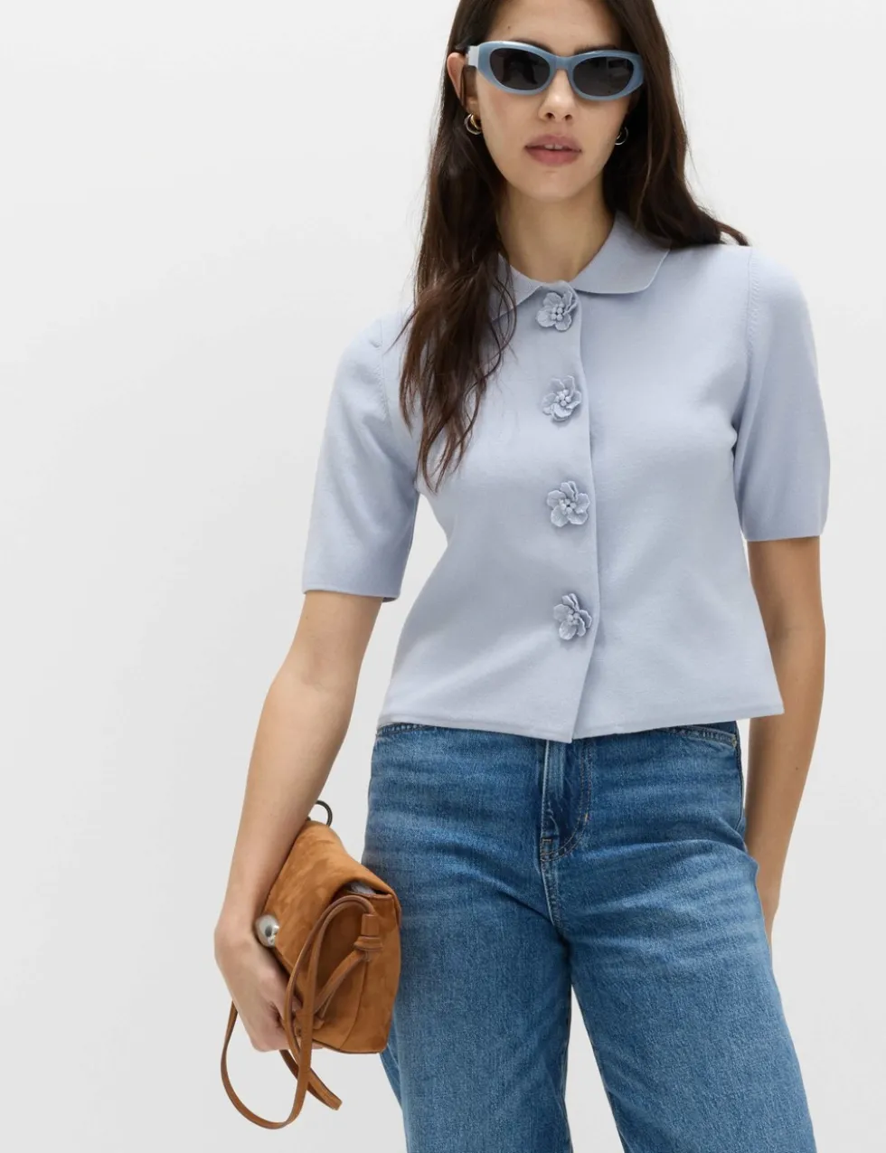 Button Detail Slim Fit Cardigan