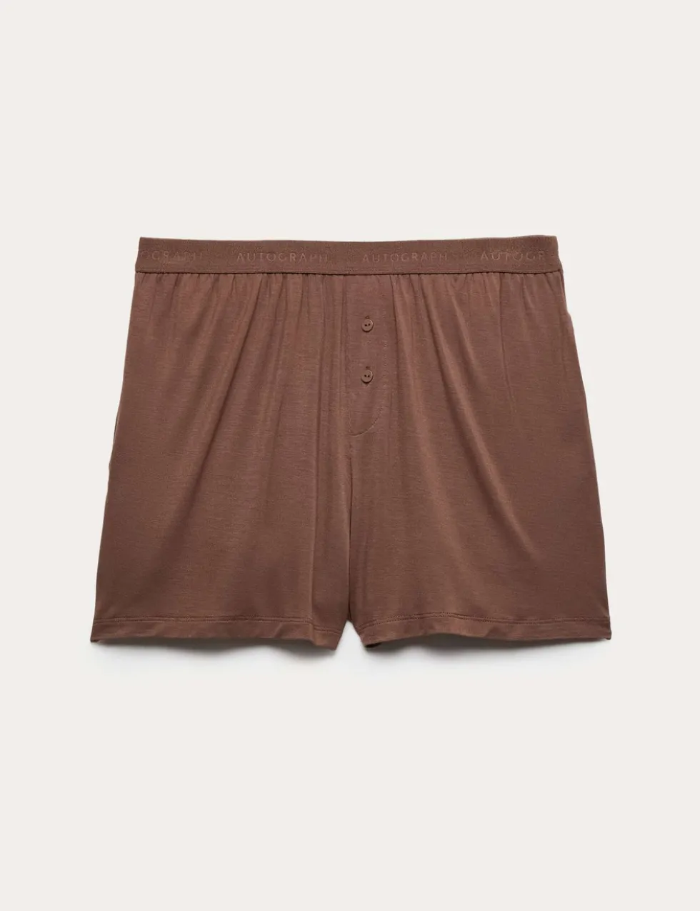 Button Fly Detail Pyjama Shorts