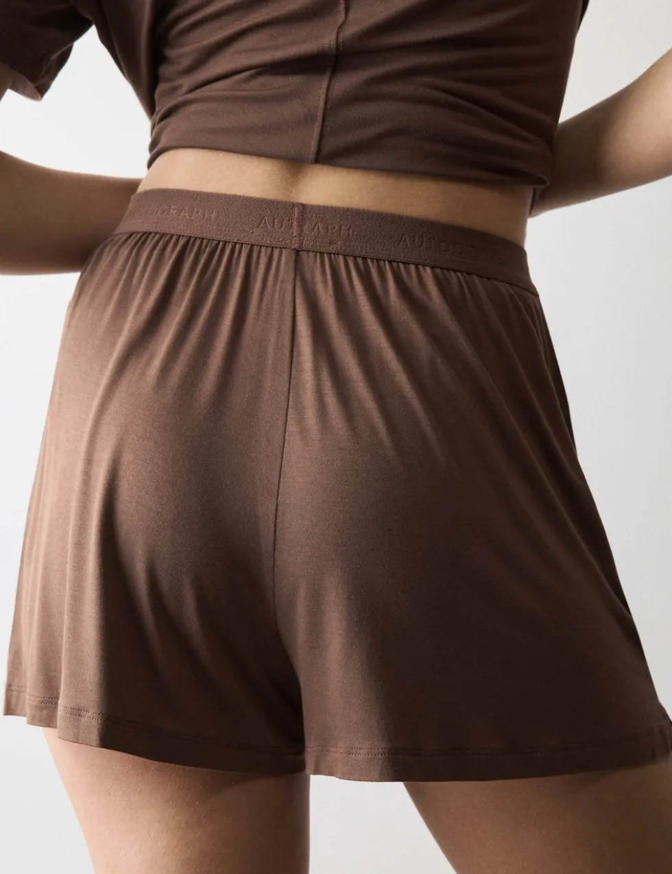 Button Fly Detail Pyjama Shorts