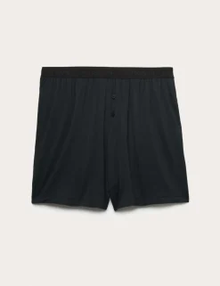 Button Fly Detail Pyjama Shorts