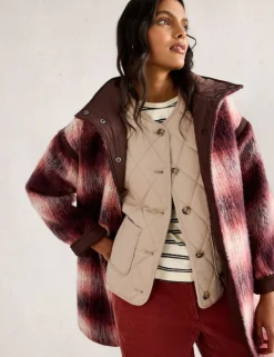 Button Front Quilted Gilet