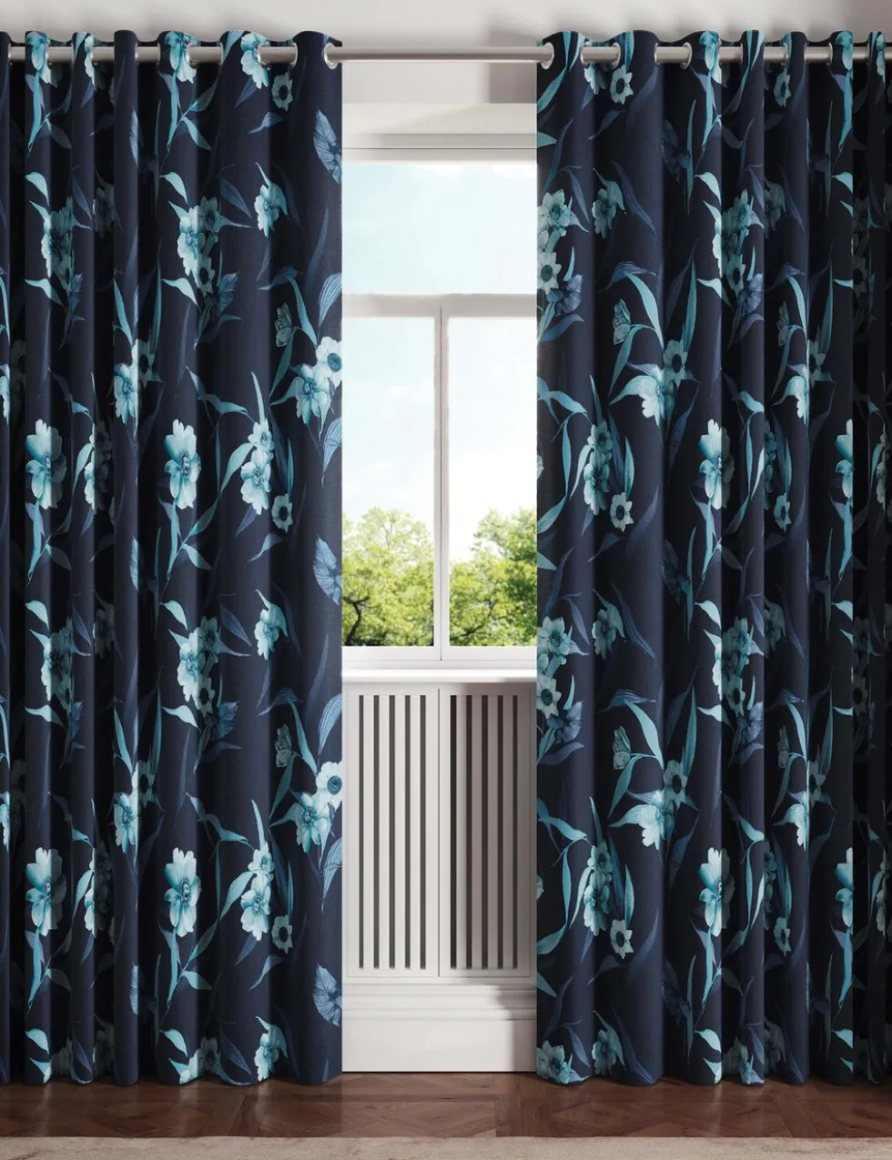 Cabana Lined Eyelet Curtains