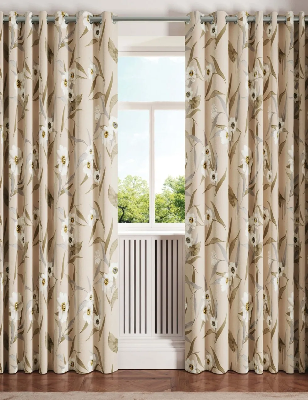 Cabana Lined Eyelet Curtains
