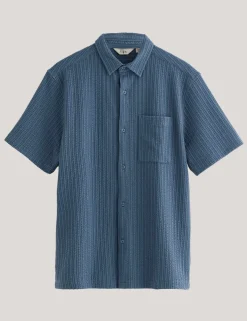 Camilo Relaxed Fit Seersucker Short Sleeve Shirt