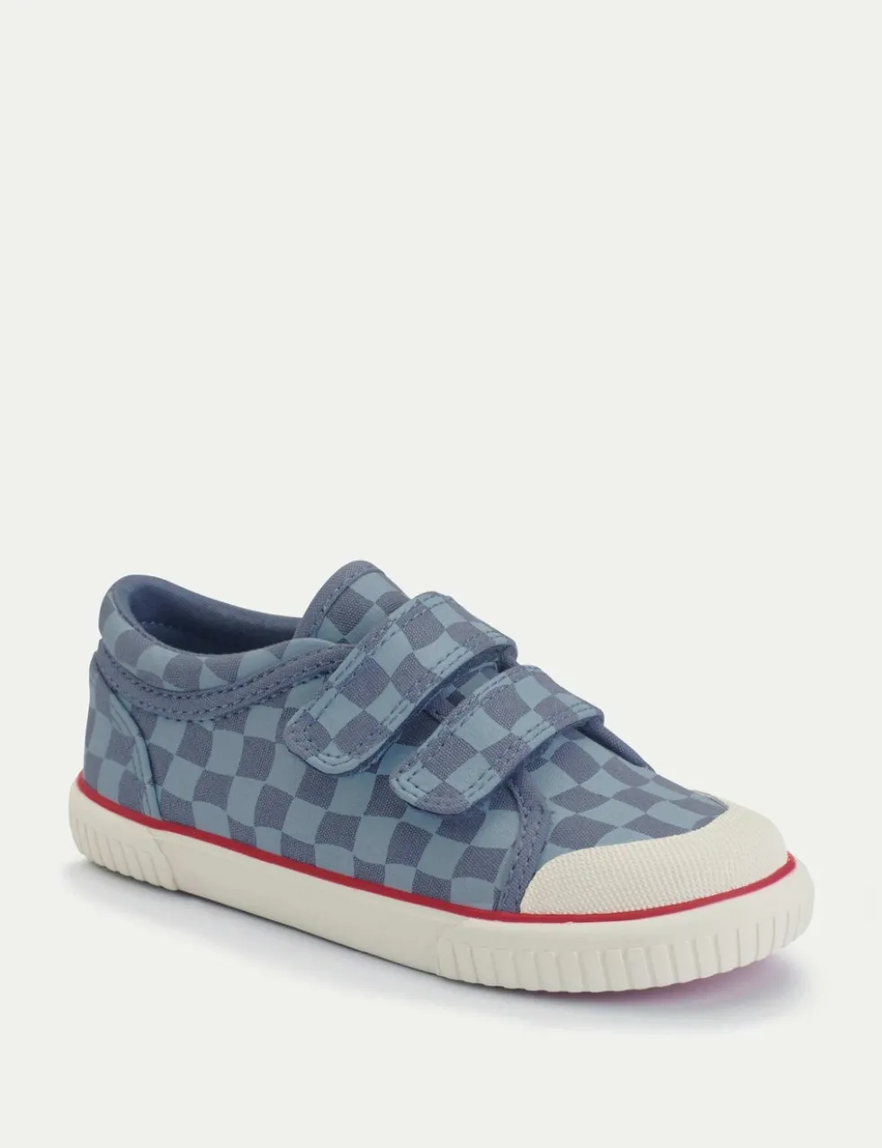 Canvas Checked Riptape Trainers (6 Small - 3 Large)