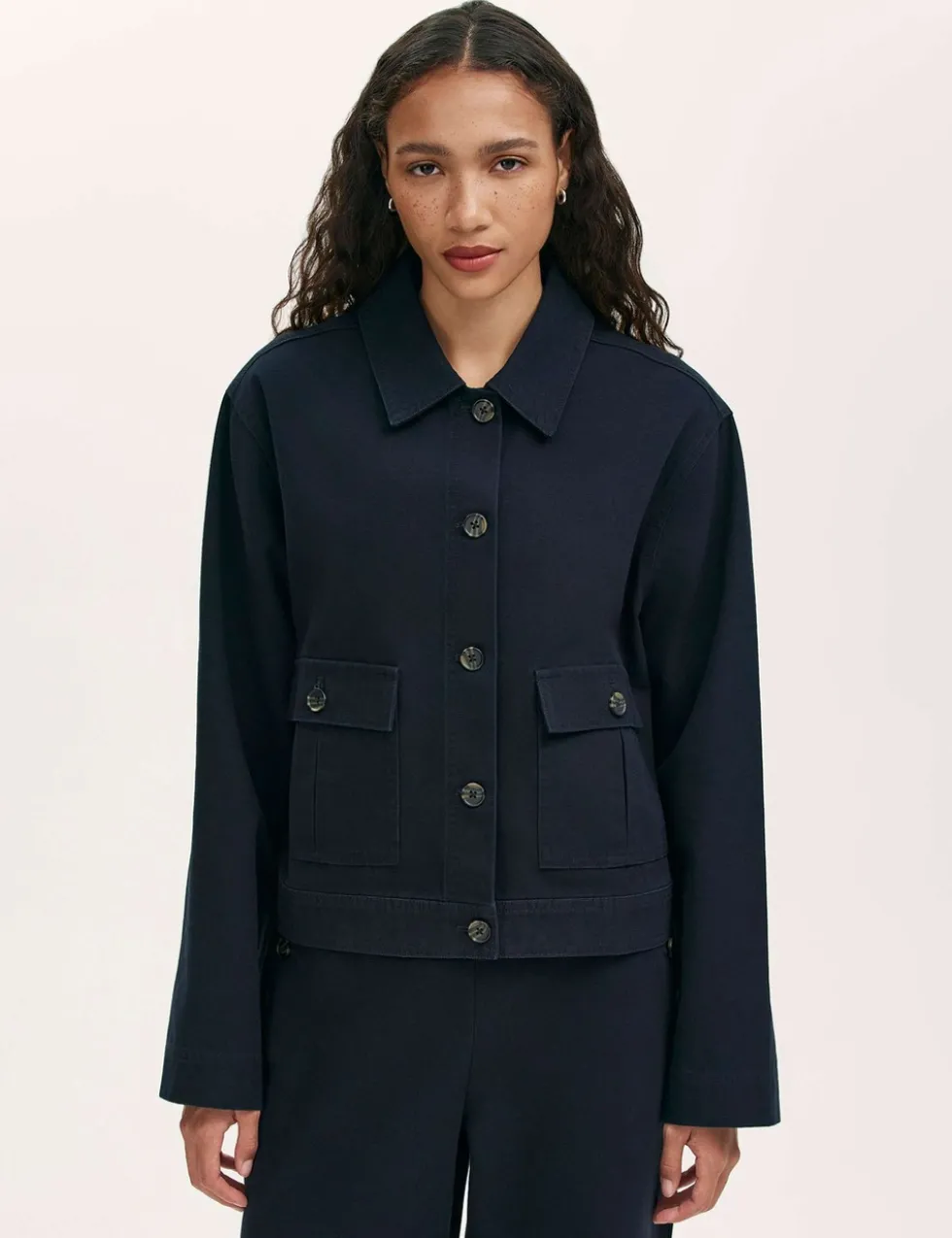Canvas Collared Utility Jacket