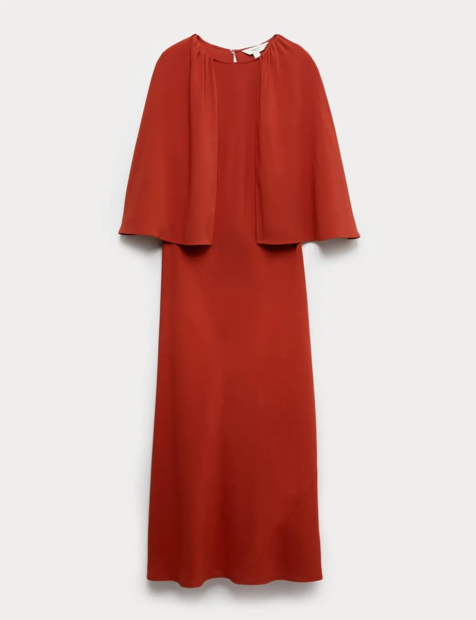 Cape Detail Midaxi Column Dress