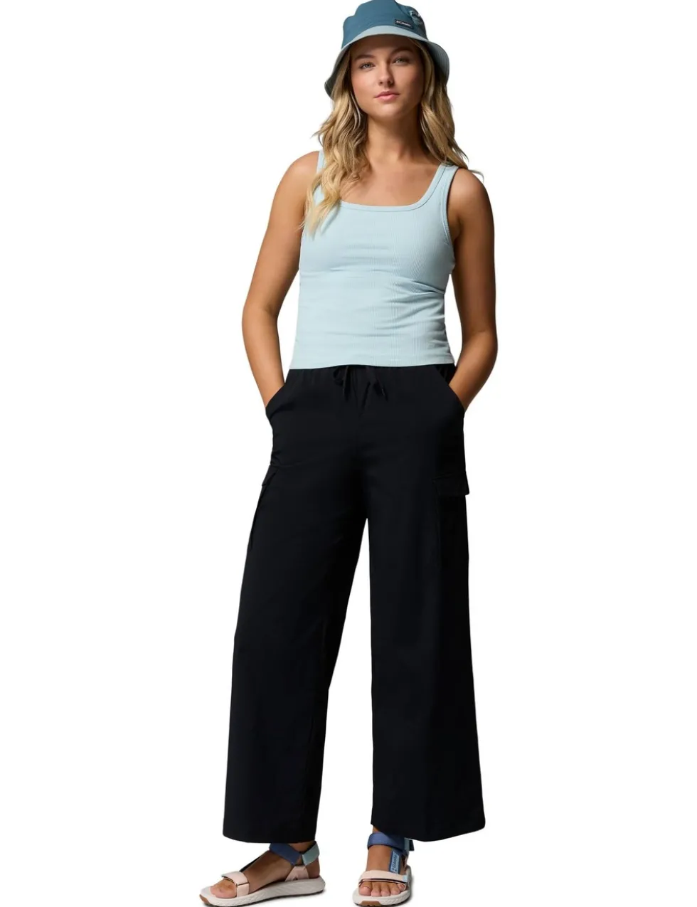 Cargo Drawstring Wide Leg Trousers