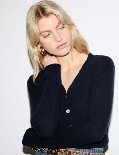 Cashmere Blend V-Neck Cardigan