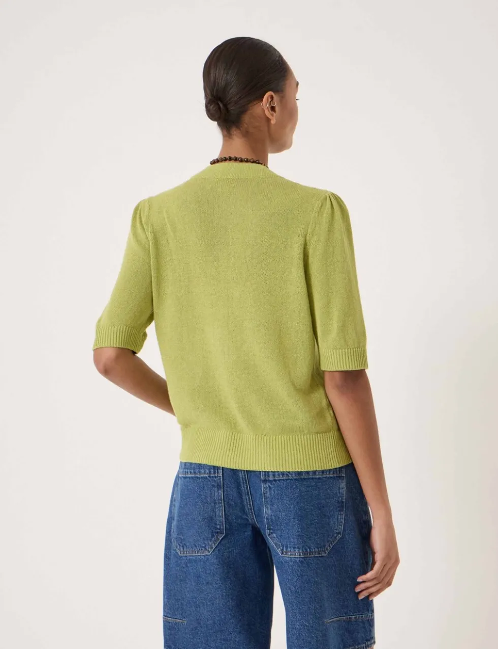 Celeste Linen and Cotton Short Sleeve Cardigan