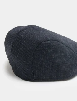 Checked Flat Cap