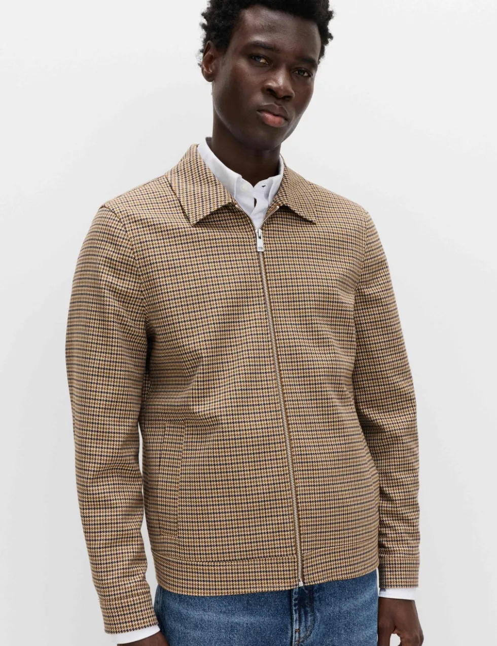 Checked Harrington Jacket
