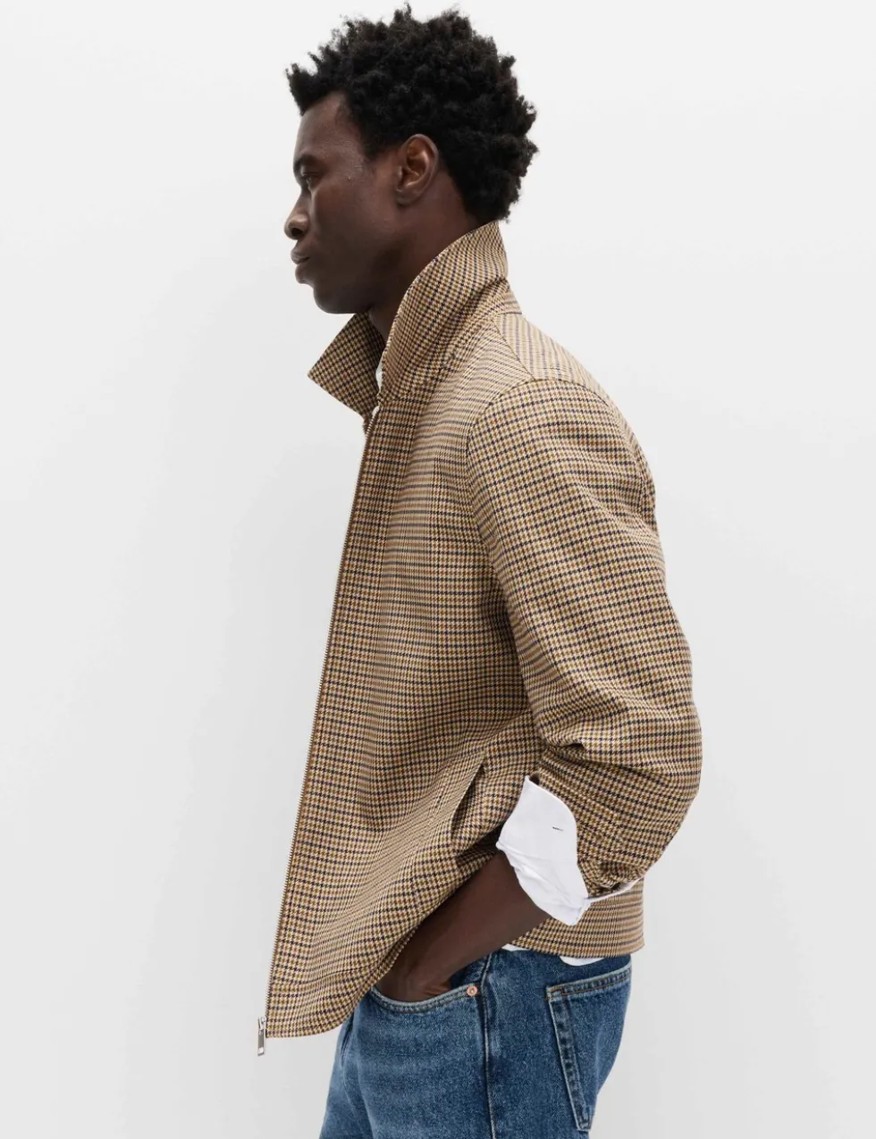 Checked Harrington Jacket