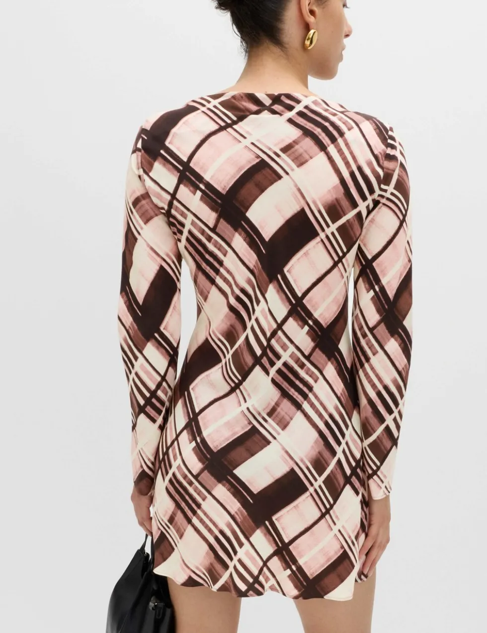Checked Mini Slip Dress