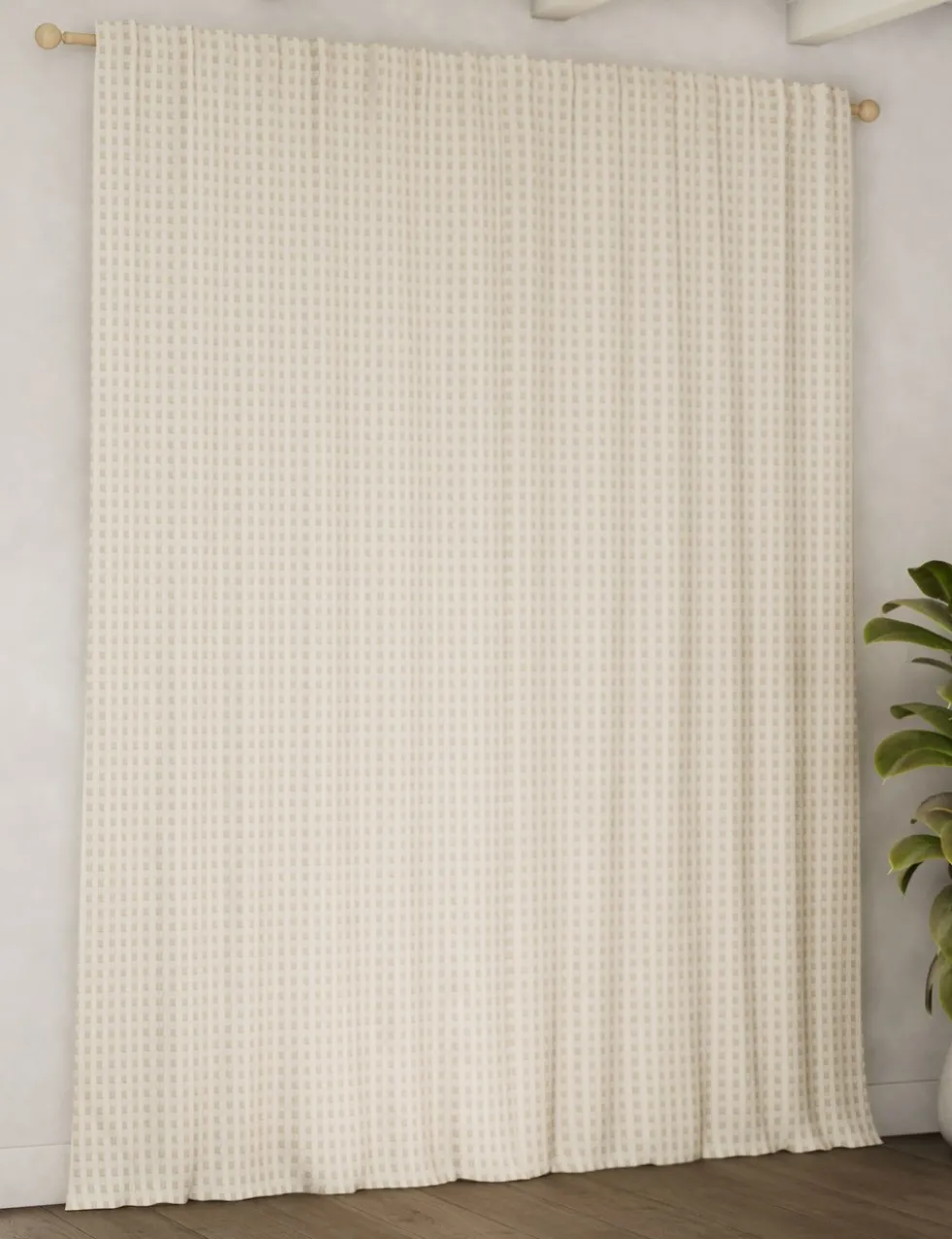 Chenille Gingham Multiway Blackout Curtains