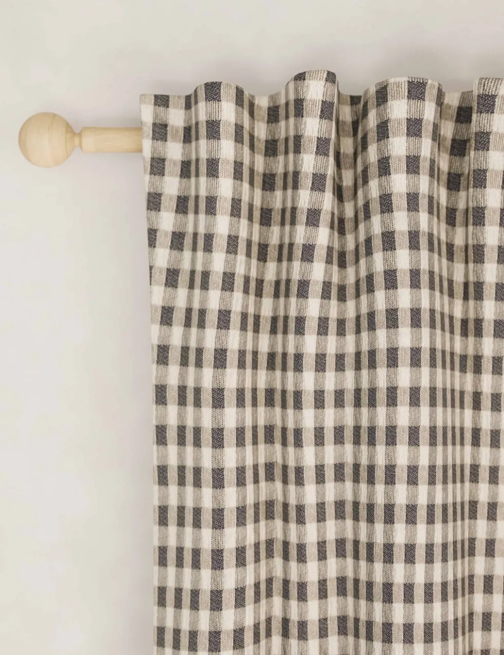 Chenille Gingham Multiway Blackout Curtains