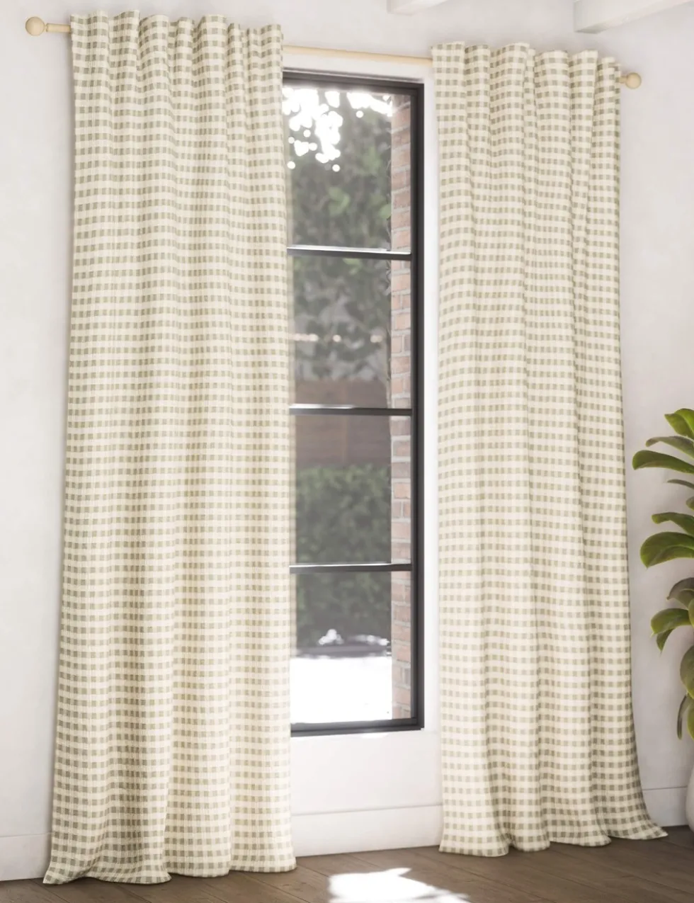 Chenille Gingham Multiway Blackout Curtains