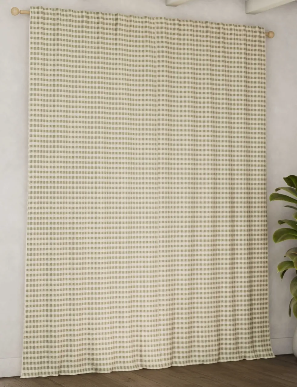 Chenille Gingham Multiway Blackout Curtains