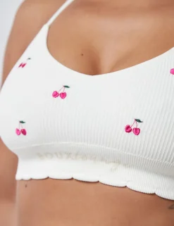 Cherry Embroidered Bralette