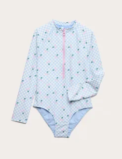 Cherry Print Long Sleeve Swimsuit (6-16 Yrs)