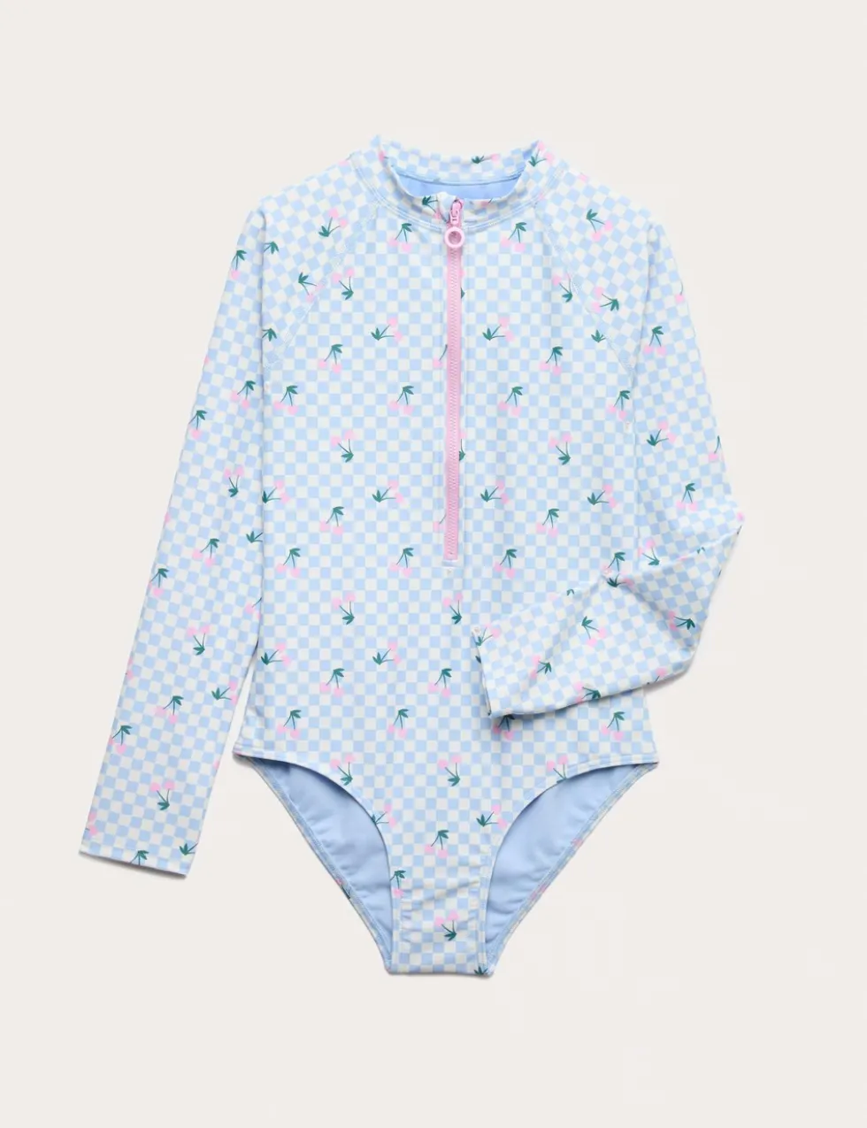 Cherry Print Long Sleeve Swimsuit (6-16 Yrs)