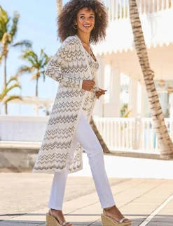 Chevron Edge to Edge Longline Cardigan
