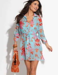 Chiffon Button Through Beach Shirt