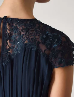 Chiffon Lace Maxi Dress