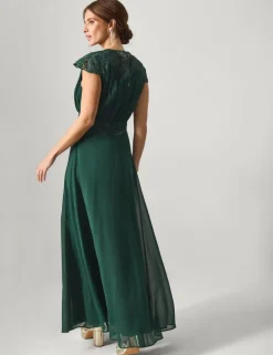 Chiffon Lace Maxi Dress