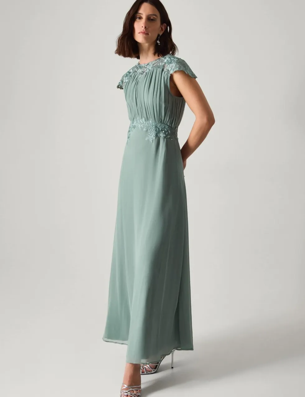 Chiffon Lace Maxi Dress