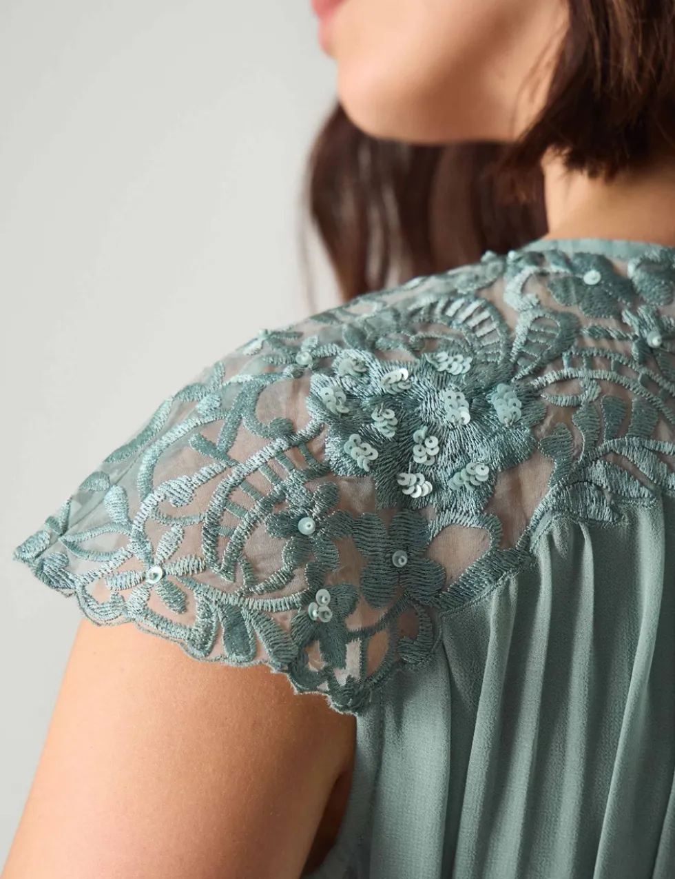 Chiffon Lace Maxi Dress