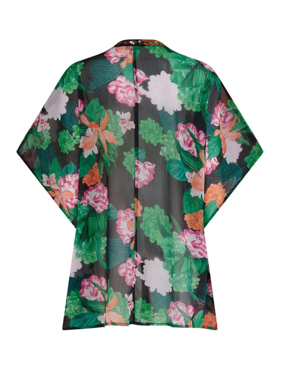 Chiffon V Neck Embellished Kaftan