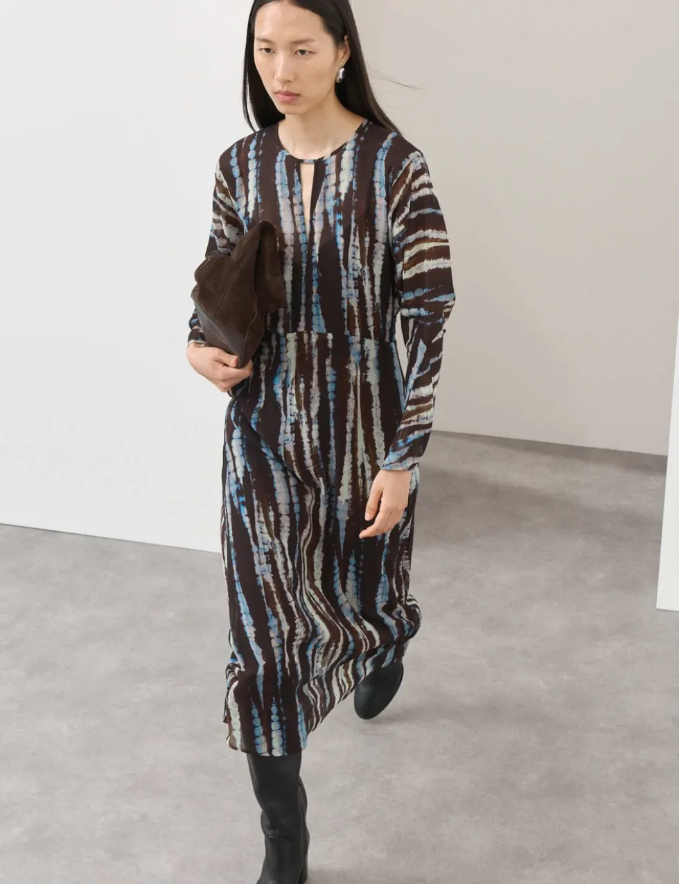 Chifon Printed Midaxi Column Dress