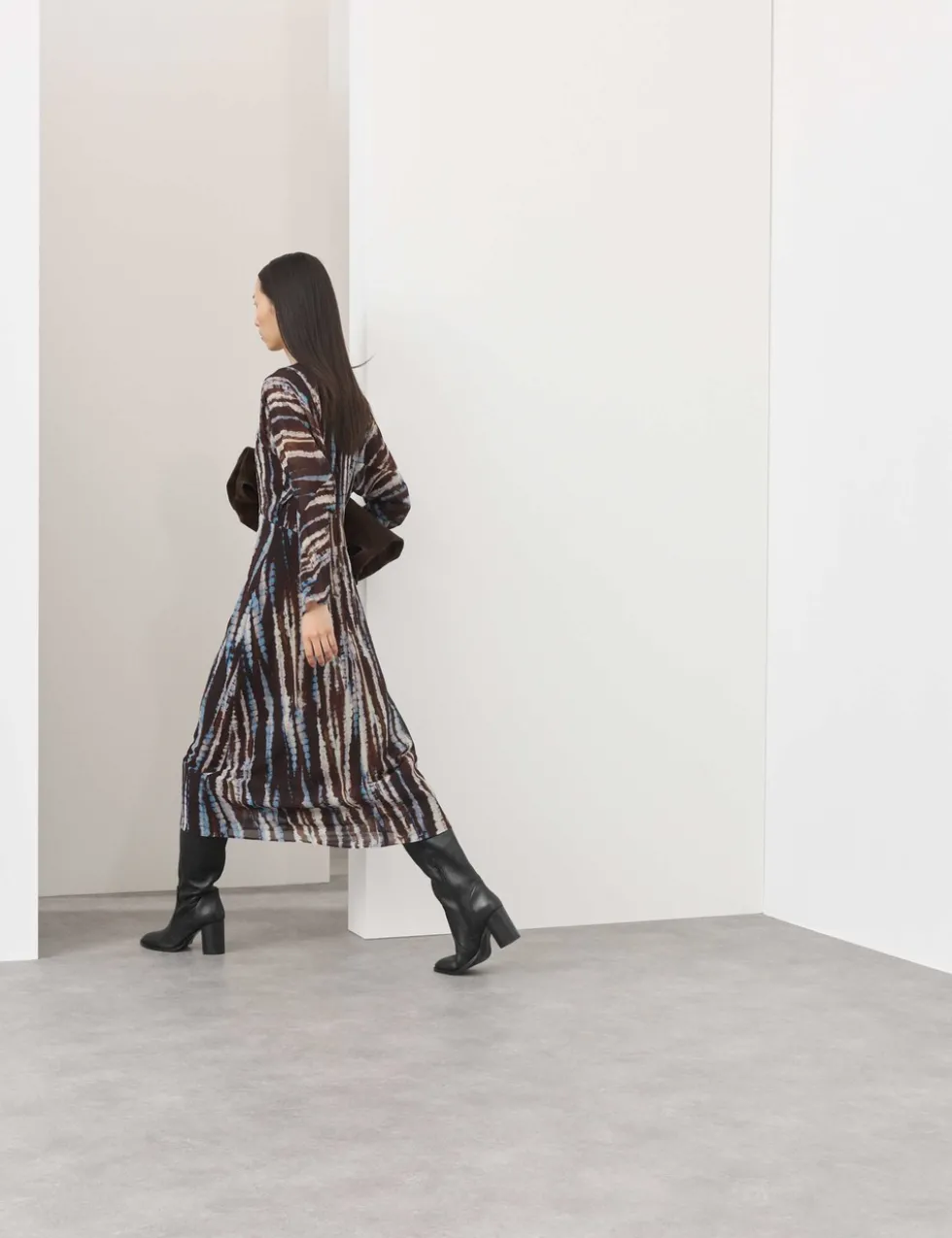 Chifon Printed Midaxi Column Dress
